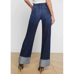 L'AGENCE | Miley High Waist Cuff Wide Leg Jeans Lampson Sz 29 $315